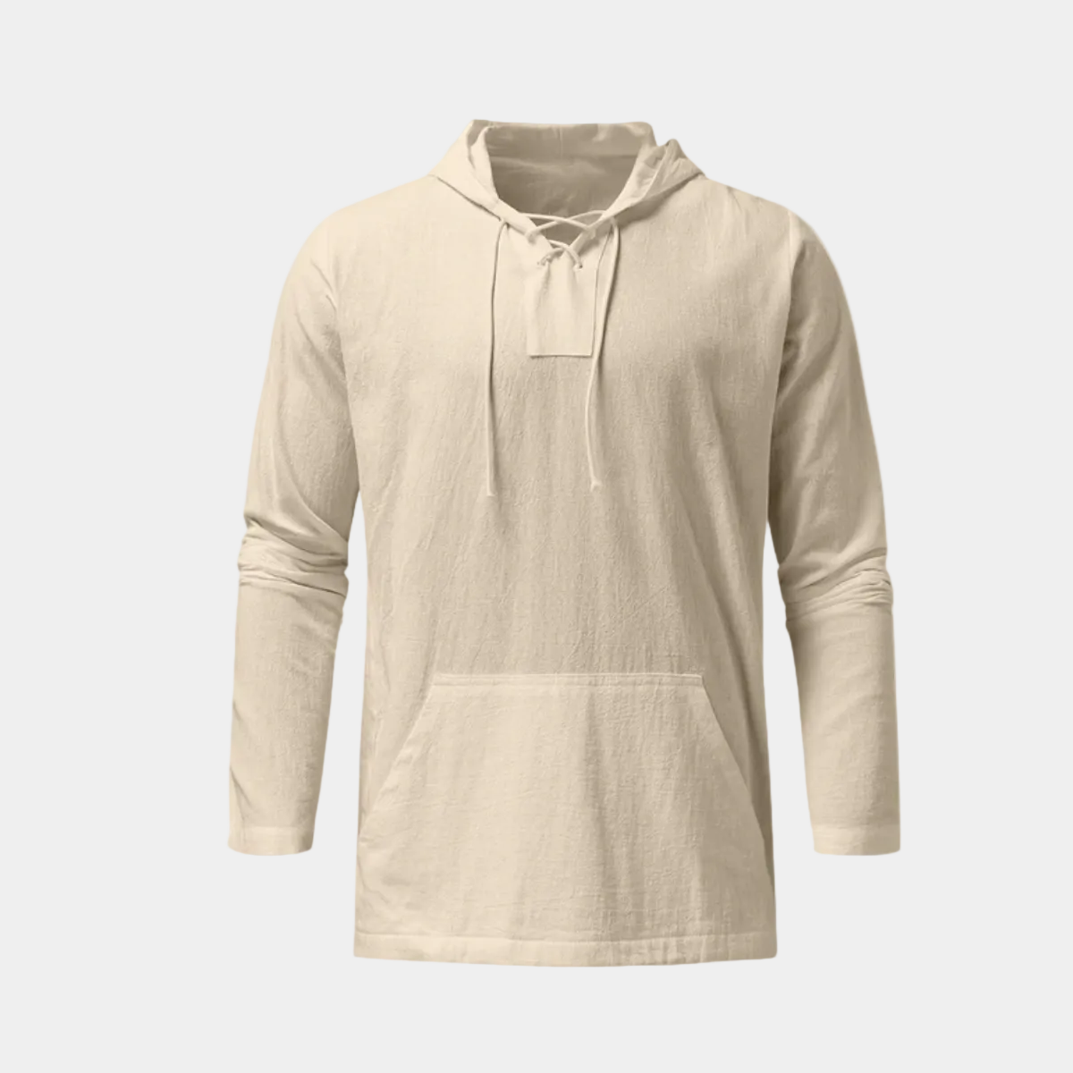Men's Hooded Lace-Up Shirt