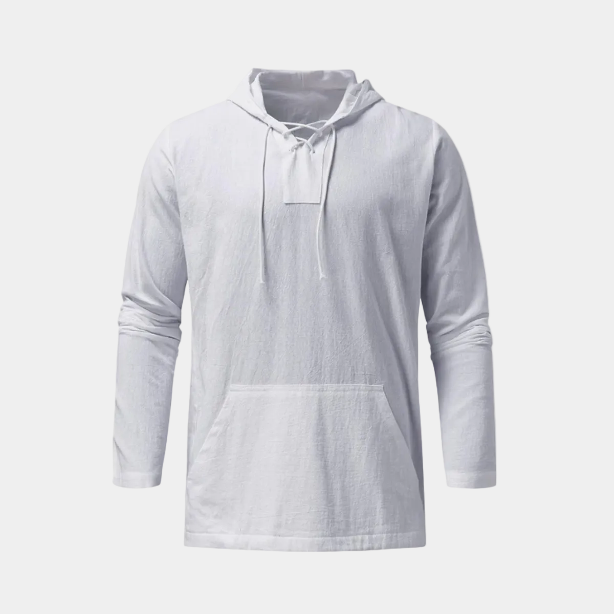 Men's Hooded Lace-Up Shirt