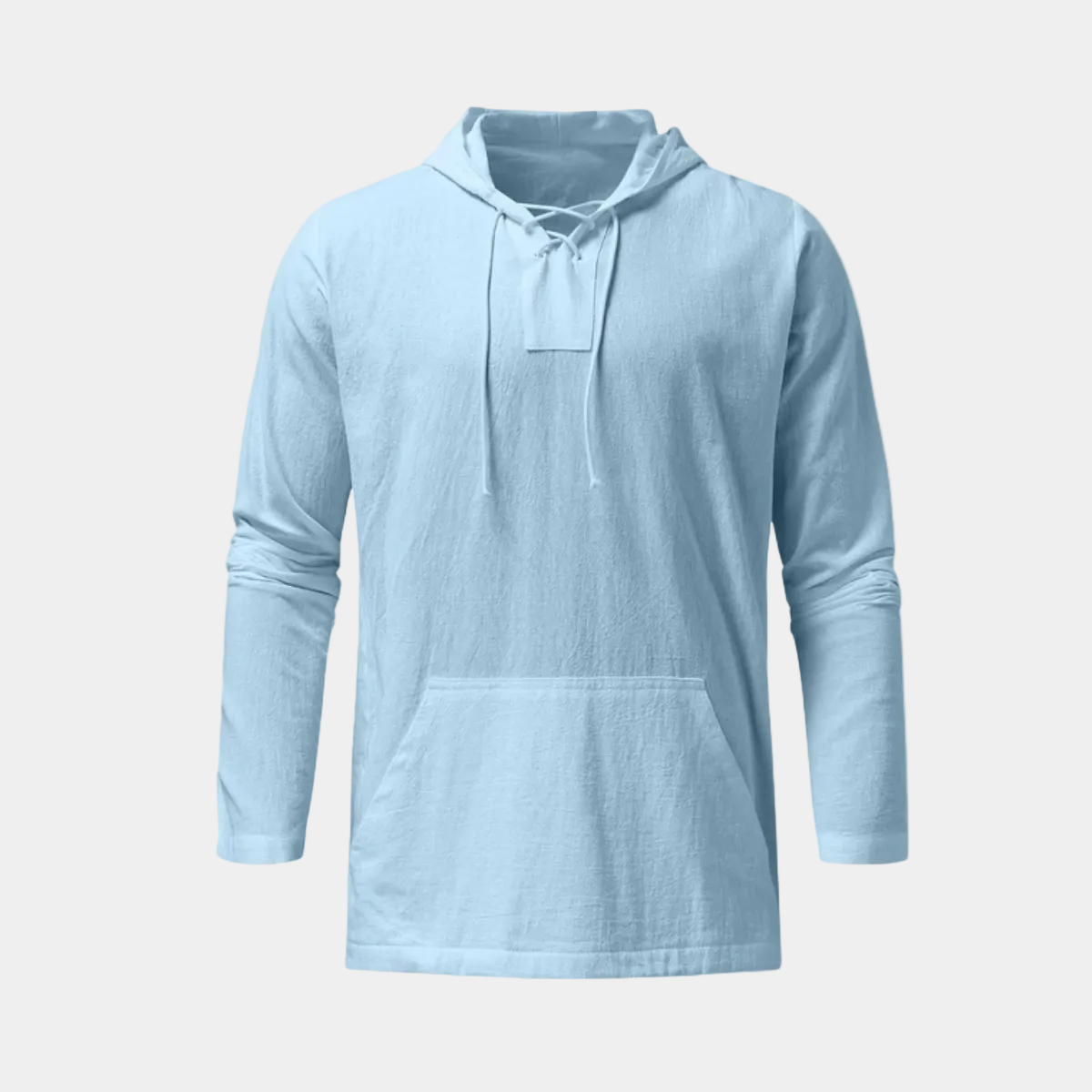Men's Hooded Lace-Up Shirt