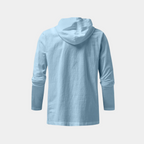 Men's Hooded Lace-Up Shirt