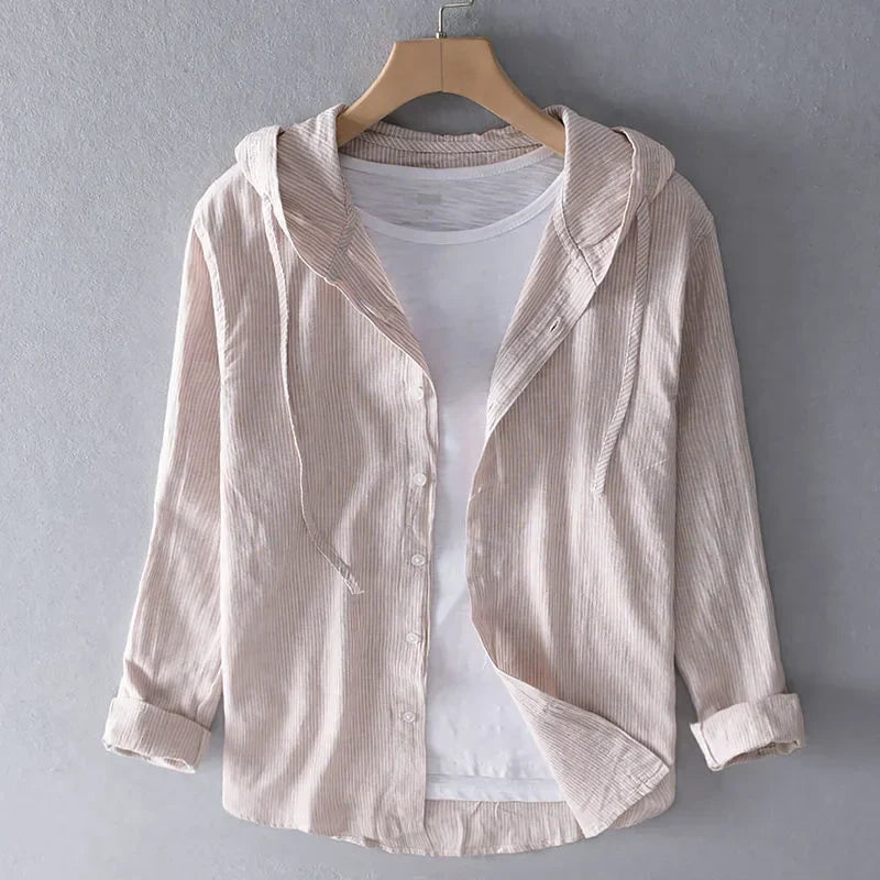 Men's Hooded Long Sleeve Shirt
