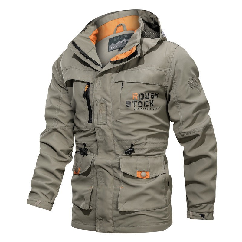Men's Hooded Multi-Pocket Parka