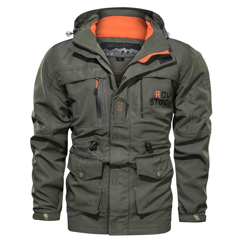 Men's Hooded Multi-Pocket Parka