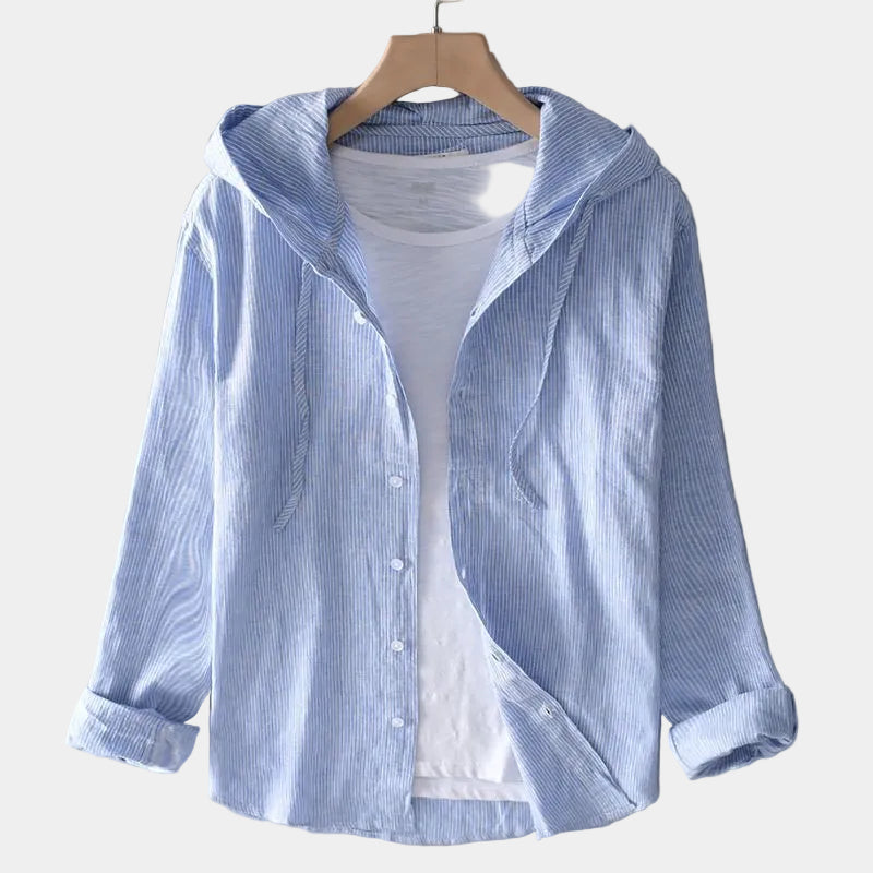 Men's Hooded Striped Shirt