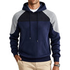 Men's Hooded Sweatshirt with Contrasting Inserts