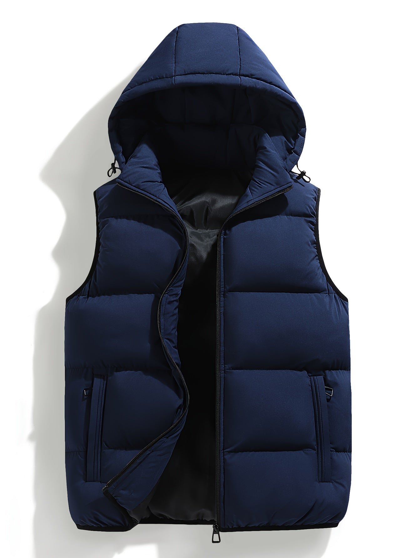 Men's Hooded Zip-Up Puffer Vest