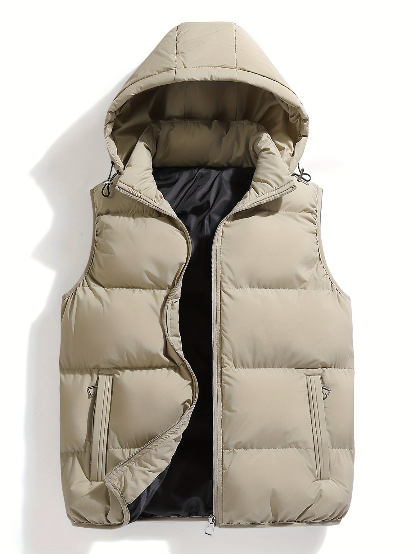 Men's Hooded Zip-Up Puffer Vest