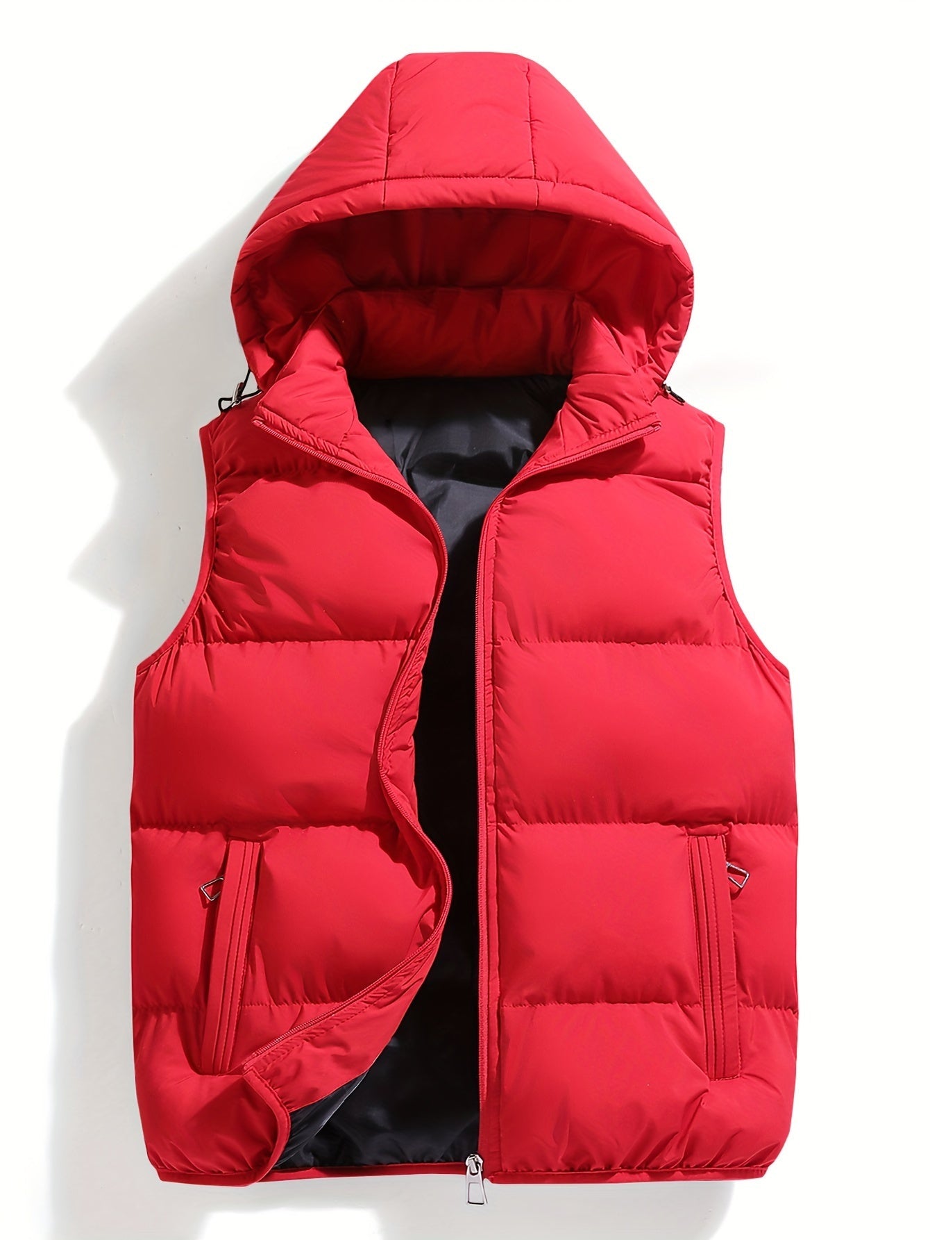 Men's Hooded Zip-Up Puffer Vest