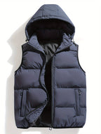 Men's Hooded Zip-Up Puffer Vest