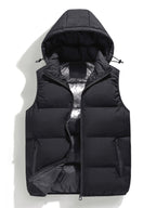 Men's Hooded Zip-Up Puffer Vest