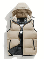 Men's Hooded Zip-Up Puffer Vest