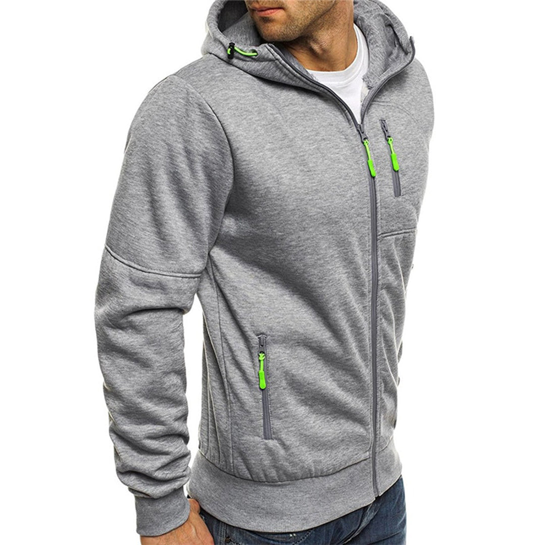 Men's Regular Zip-Up Hooded Jacket