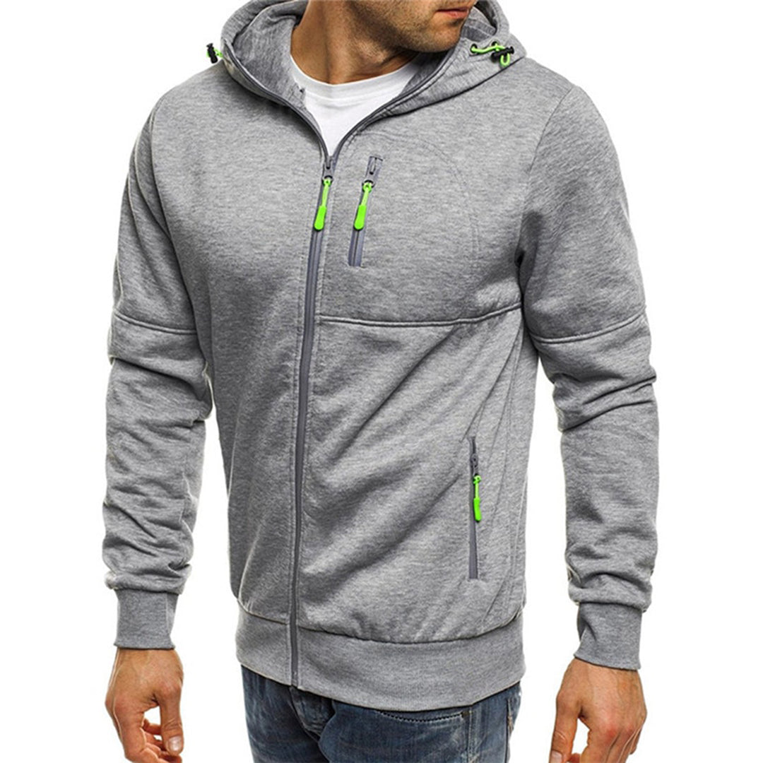 Men's Regular Zip-Up Hooded Jacket