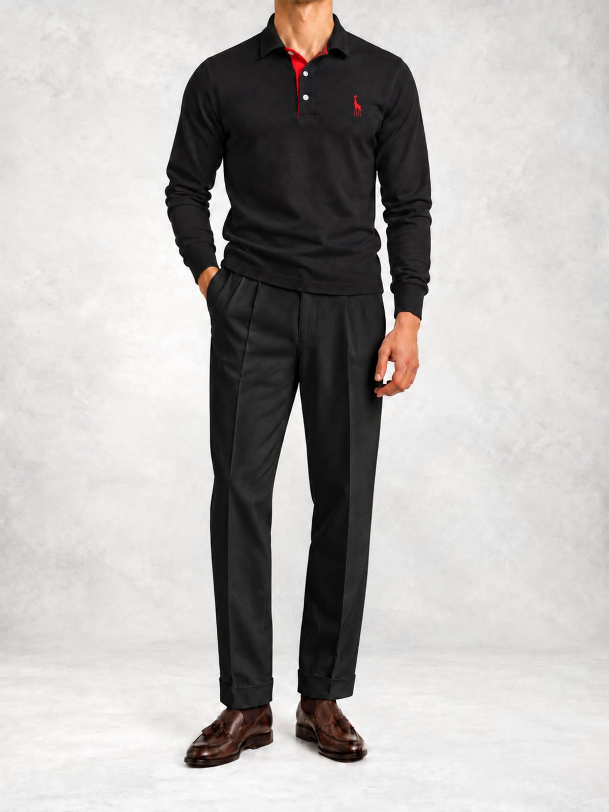 Men's Jersey Regular Fit Polo Pants Set