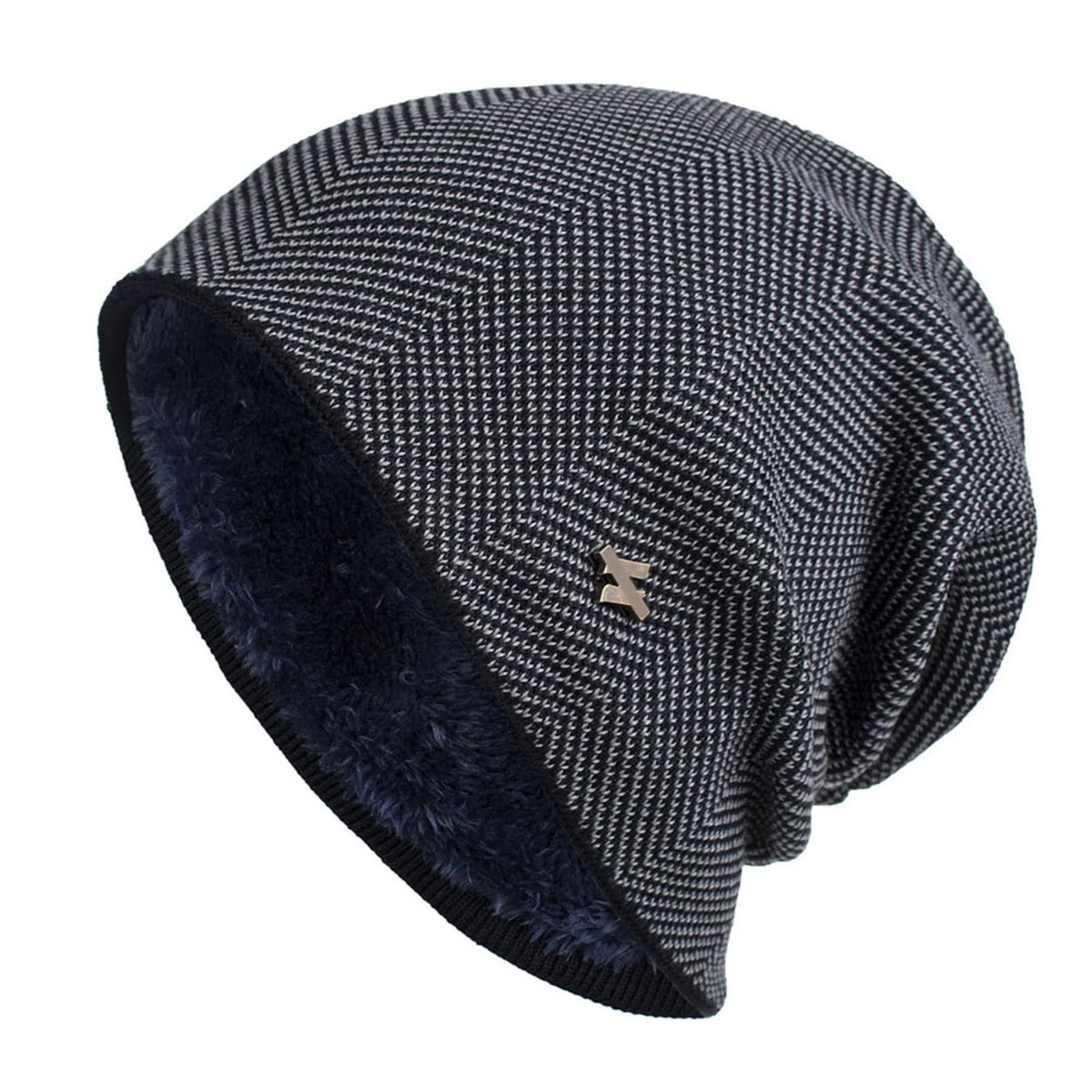 Men's Knit Faux Fur Lined Beanie