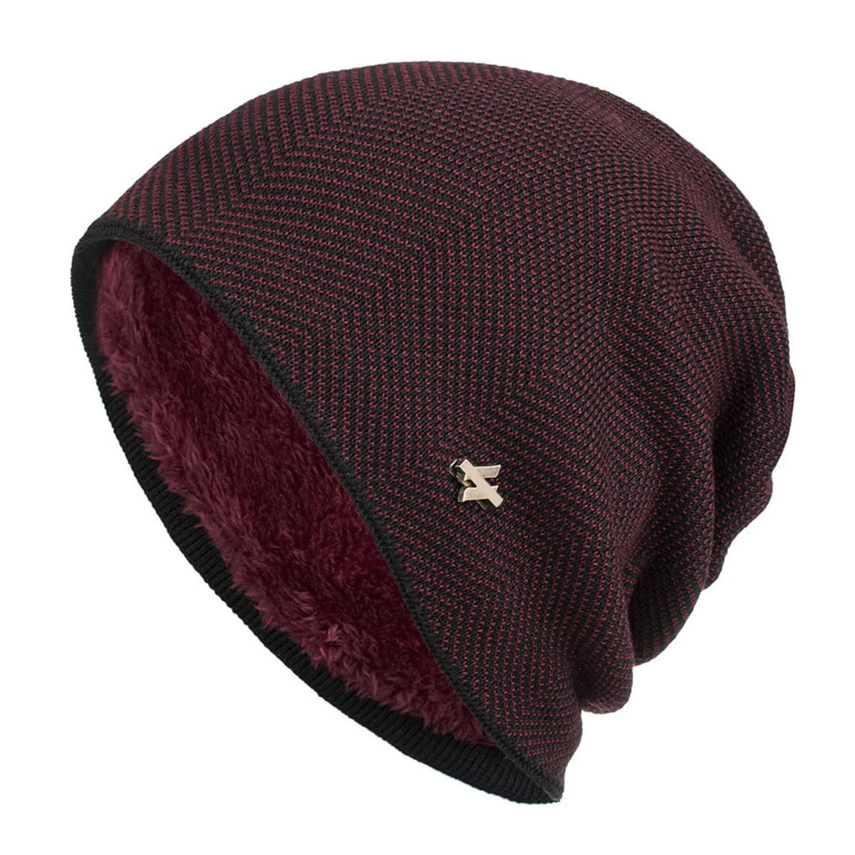 Men's Knit Faux Fur Lined Beanie