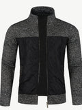 Men's Knit Full-Zip Diamond Quilted Jacket
