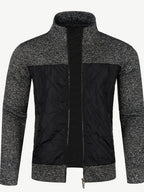 Men's Knit Full-Zip Diamond Quilted Jacket