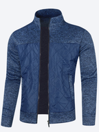 Men's Knit Full-Zip Diamond Quilted Jacket
