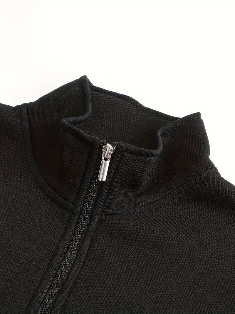Men's Knit Full-Zip Mock Neck Sweatshirt