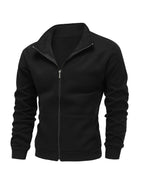 Men's Knit Full-Zip Mock Neck Sweatshirt