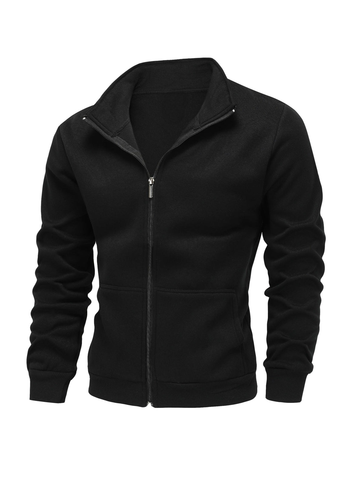 Men's Knit Full-Zip Mock Neck Sweatshirt