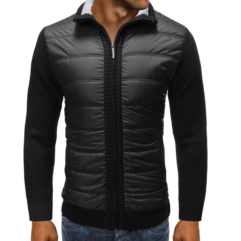 Men's Knit Full-Zip Quilted Jacket