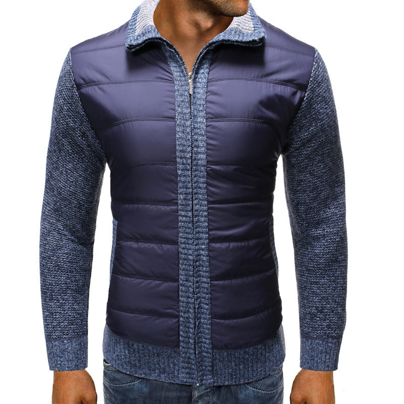 Men's Knit Full-Zip Quilted Jacket