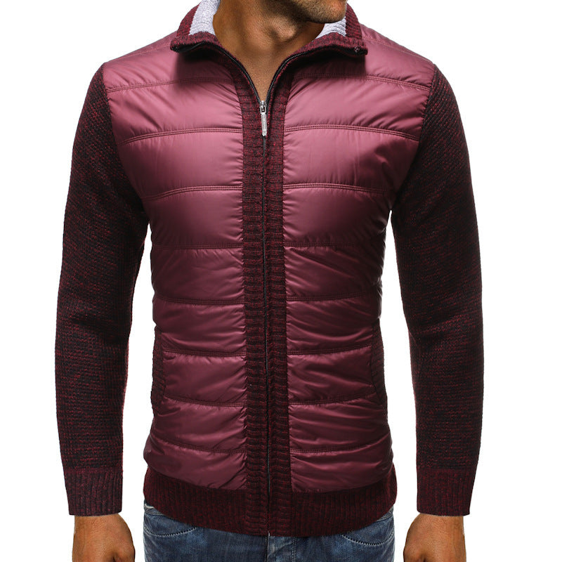Men's Knit Full-Zip Quilted Jacket