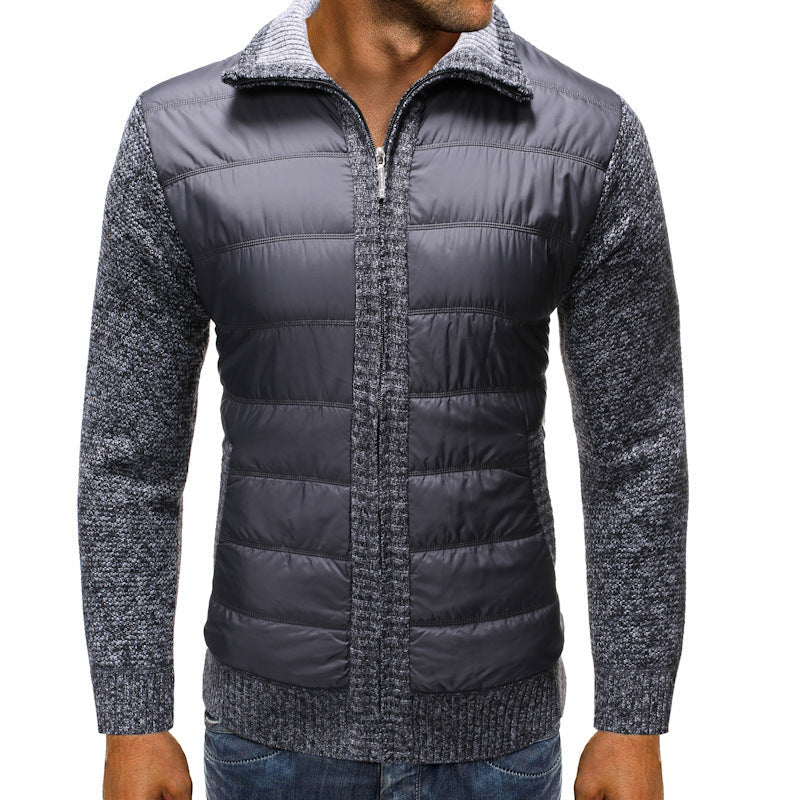 Men's Knit Full-Zip Quilted Jacket