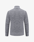 Men's Knit High Collar Zip-Up Cardigan