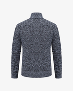 Men's Knit High Collar Zip-Up Cardigan