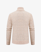 Men's Knit High Collar Zip-Up Cardigan
