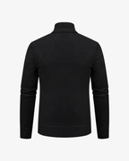 Men's Knit High Collar Zip-Up Cardigan