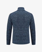 Men's Knit High Collar Zip-Up Cardigan