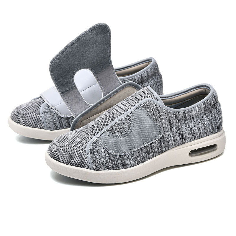 Men's Knit Hook-and-Loop Low-Top Sneakers
