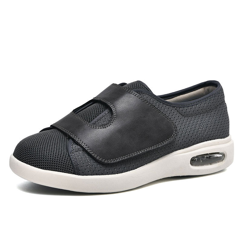 Men's Knit Hook-and-Loop Low-Top Sneakers