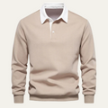 Men's Knit Regular Fit Long Sleeve Polo