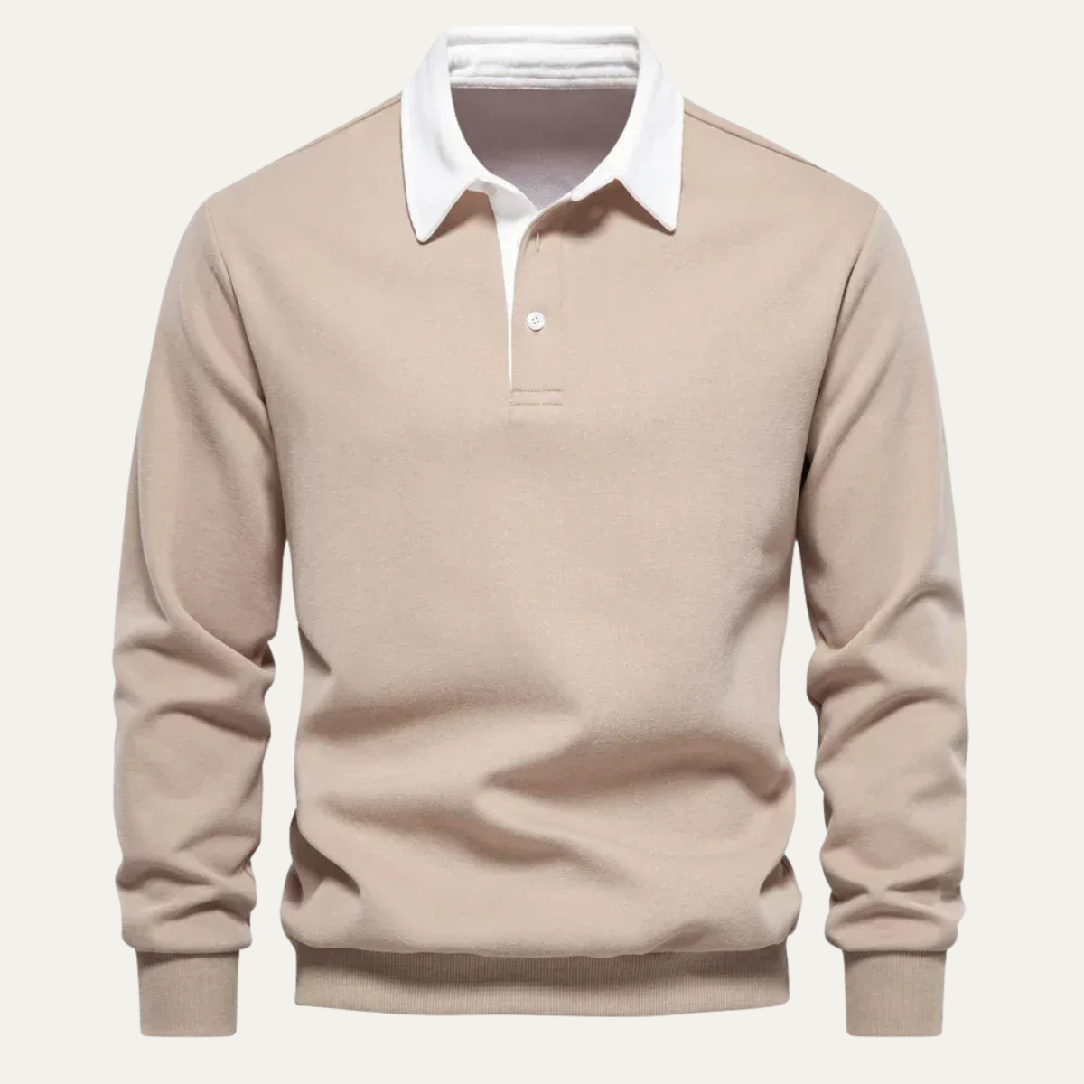 Men's Knit Regular Fit Long Sleeve Polo