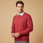 Men's Knit Regular Fit Long Sleeve Polo