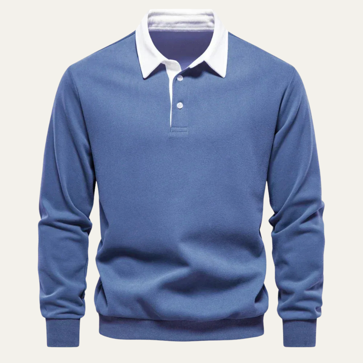 Men's Knit Regular Fit Long Sleeve Polo