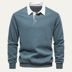 Men's Knit Regular Fit Long Sleeve Polo