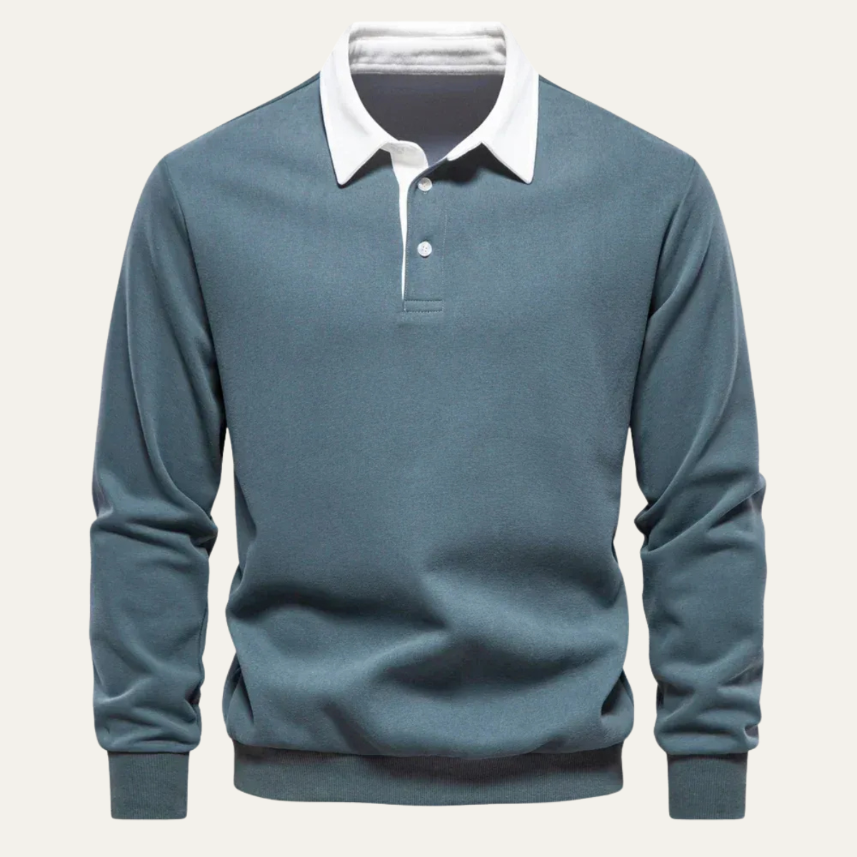Men's Knit Regular Fit Long Sleeve Polo