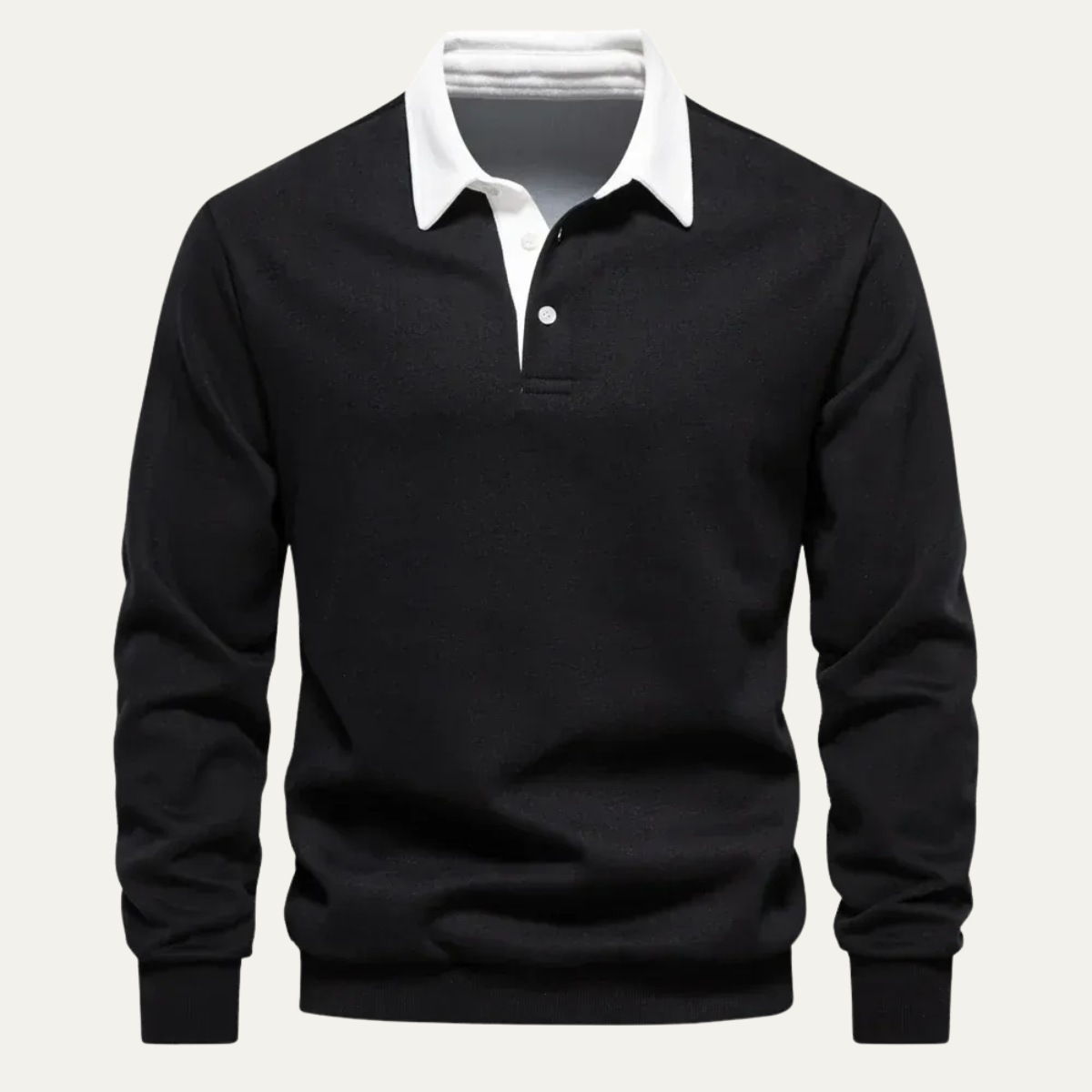 Men's Knit Regular Fit Long Sleeve Polo