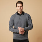Men's Knit Regular Fit Long Sleeve Polo