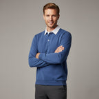Men's Knit Regular Fit Long Sleeve Polo