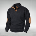 Men's Knit Mock Neck Button-Up Sweater