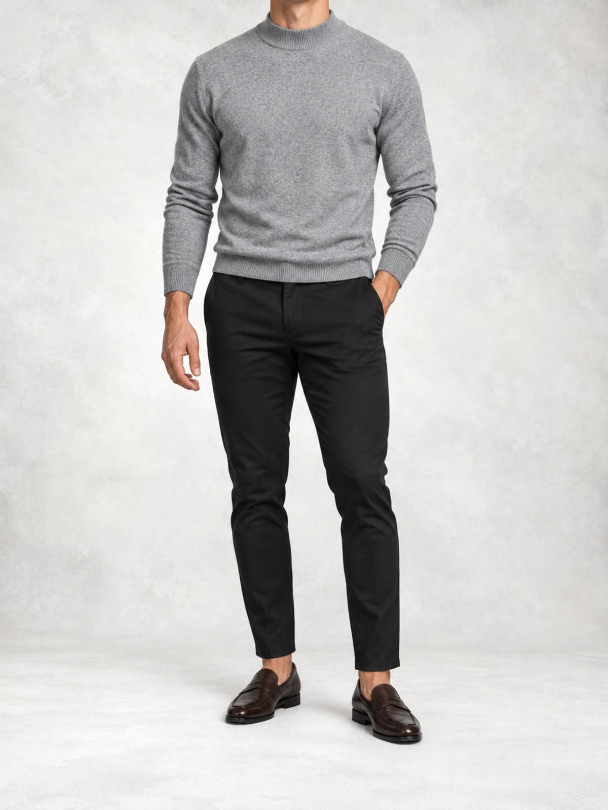 Men's Knit Mock Neck Sweater and Pants Set