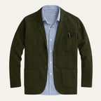 Men's Knit Notched Collar Blazer