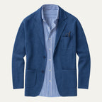 Men's Knit Notched Collar Blazer